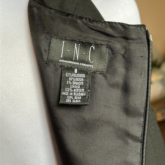 INC International Concepts Black Sleeveless Sheath Dress Womens Sz 8 - Picture 11 of 11